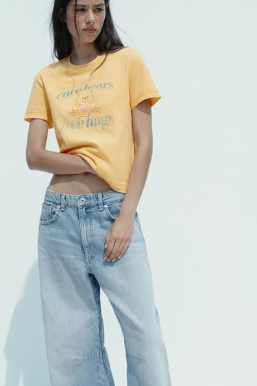 T-SHIRT EFFET DÉLAVÉ CARE BEARS™ - Jaune de Zara - Image 2