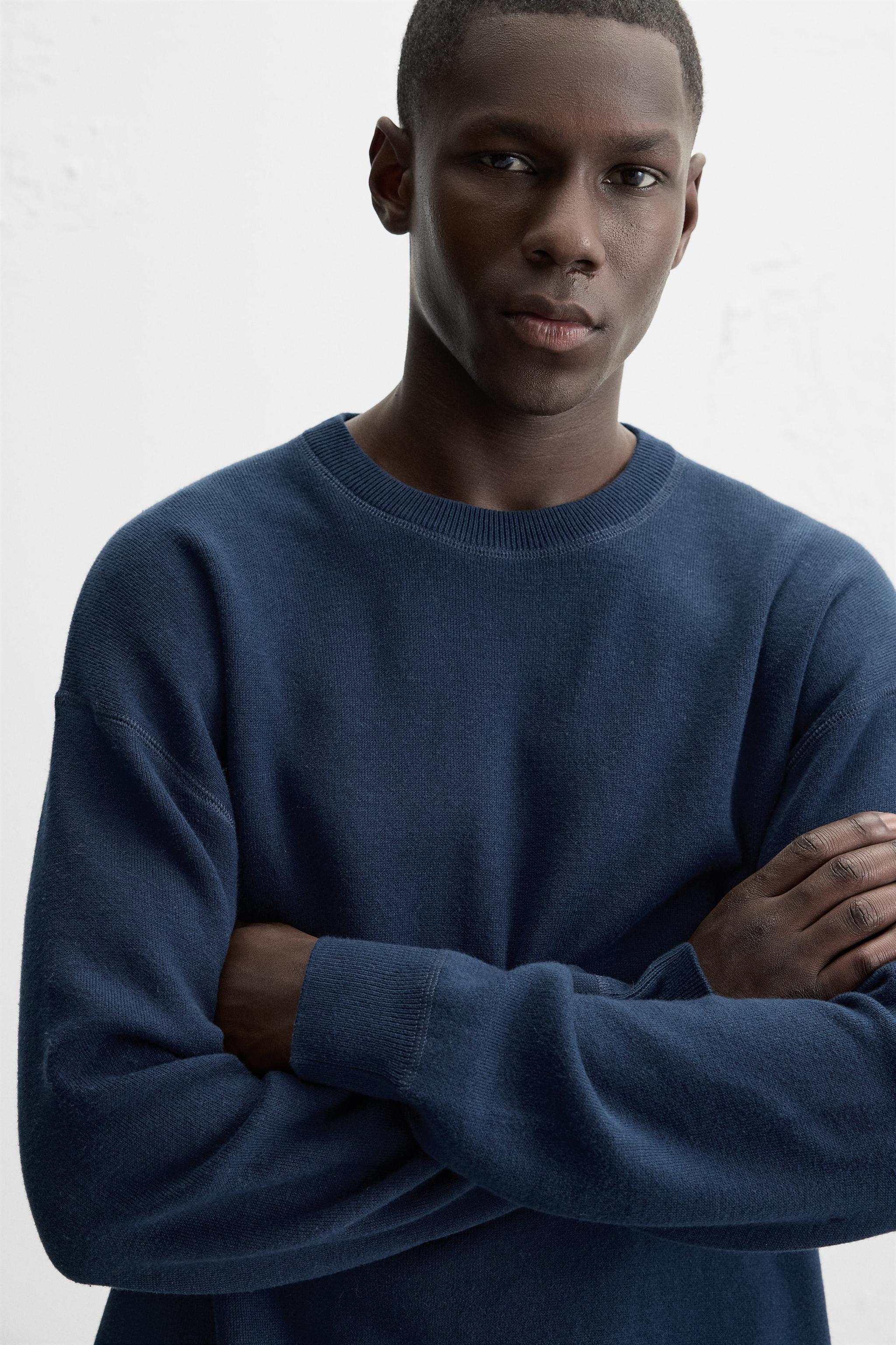 コットンブレンドセーター - オフホワイト | ZARA Japan / 日本