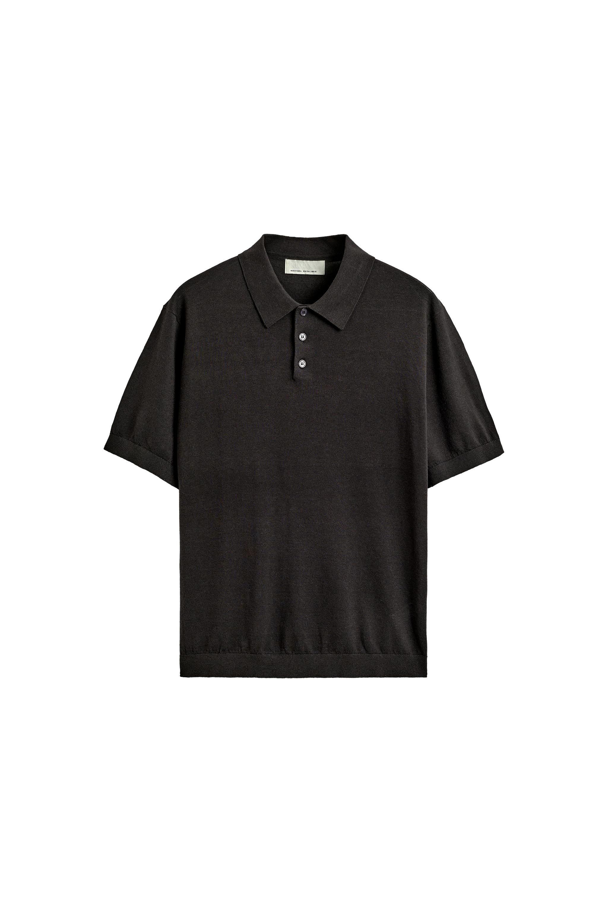 HEMP-COTTON KNIT POLO - Navy blue | ZARA United States