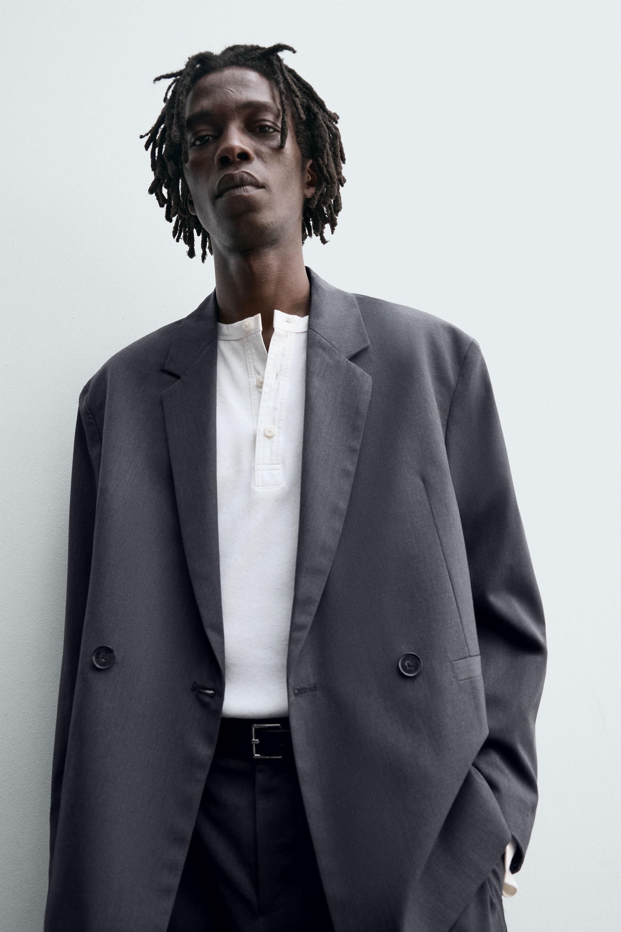 DOUBLE BREASTED SUIT BLAZER - Anthracite grey | ZARA Canada DOUBLE BREASTED SUIT BLAZER - Anthracite grey | ZARA Canada