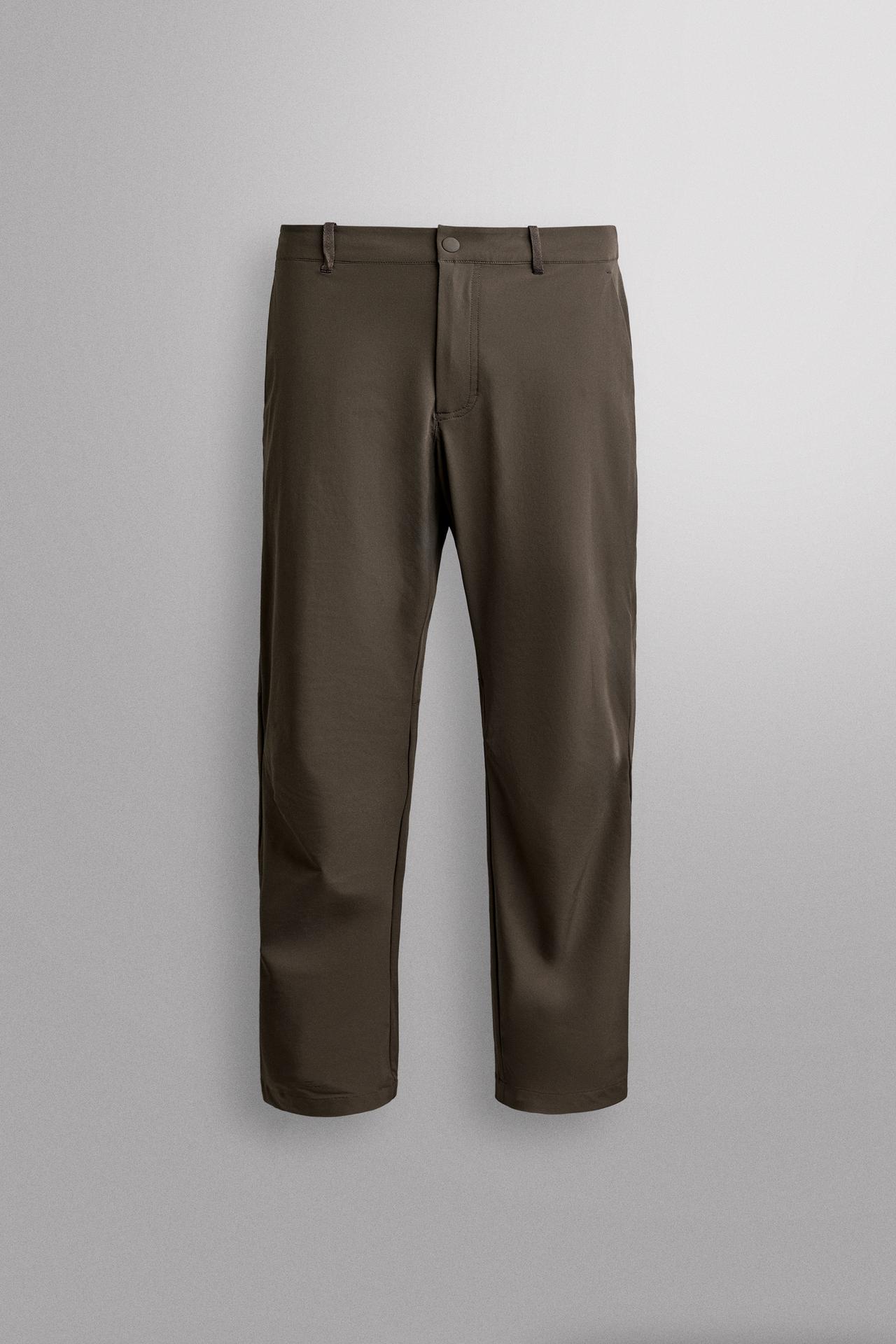 TECHNICAL POCKET PANTS — Dark brown