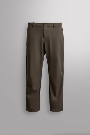 TECHNICAL POCKET PANTS — Dark brown 1