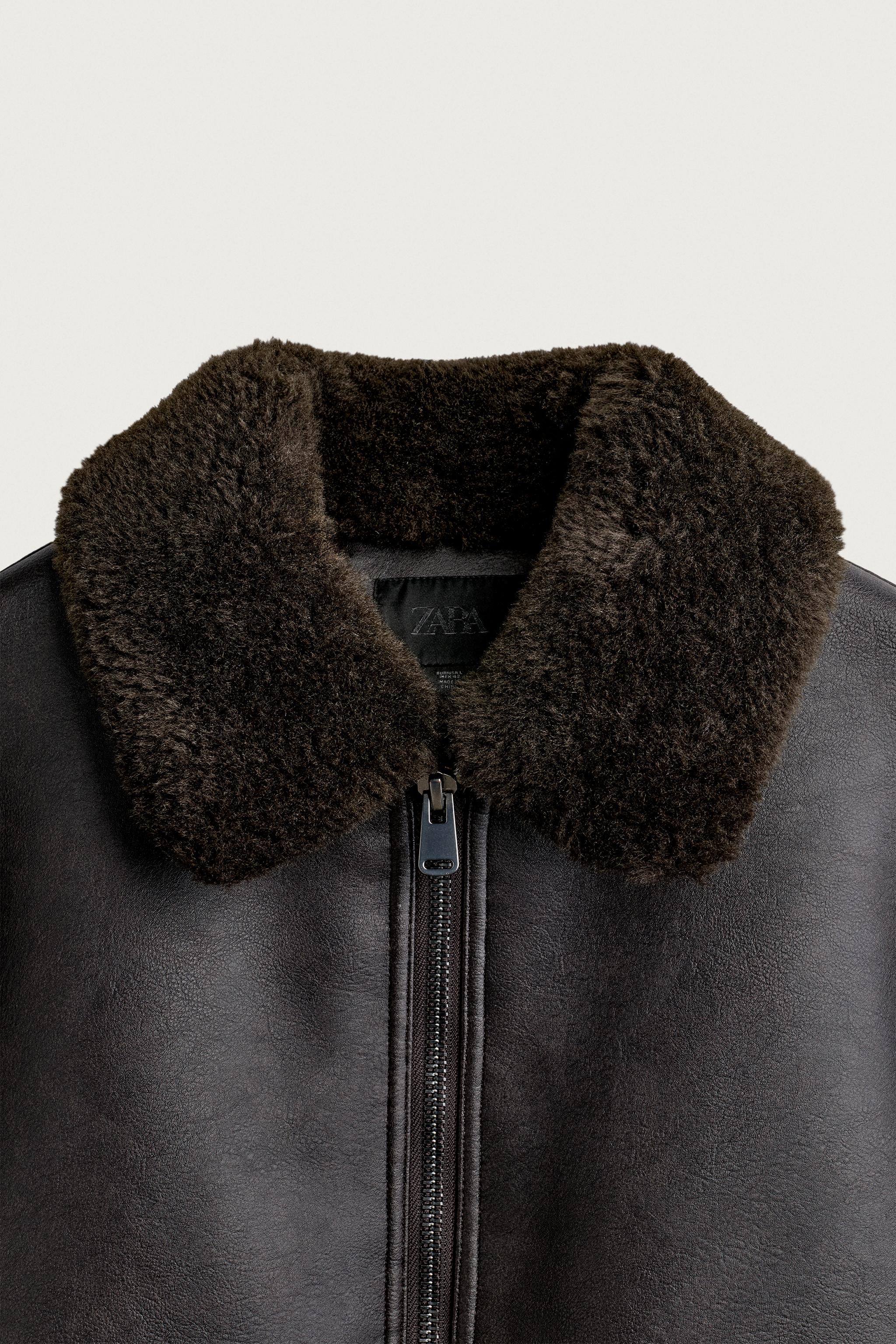 DOUBLE-FACED FAUX LEATHER JACKET