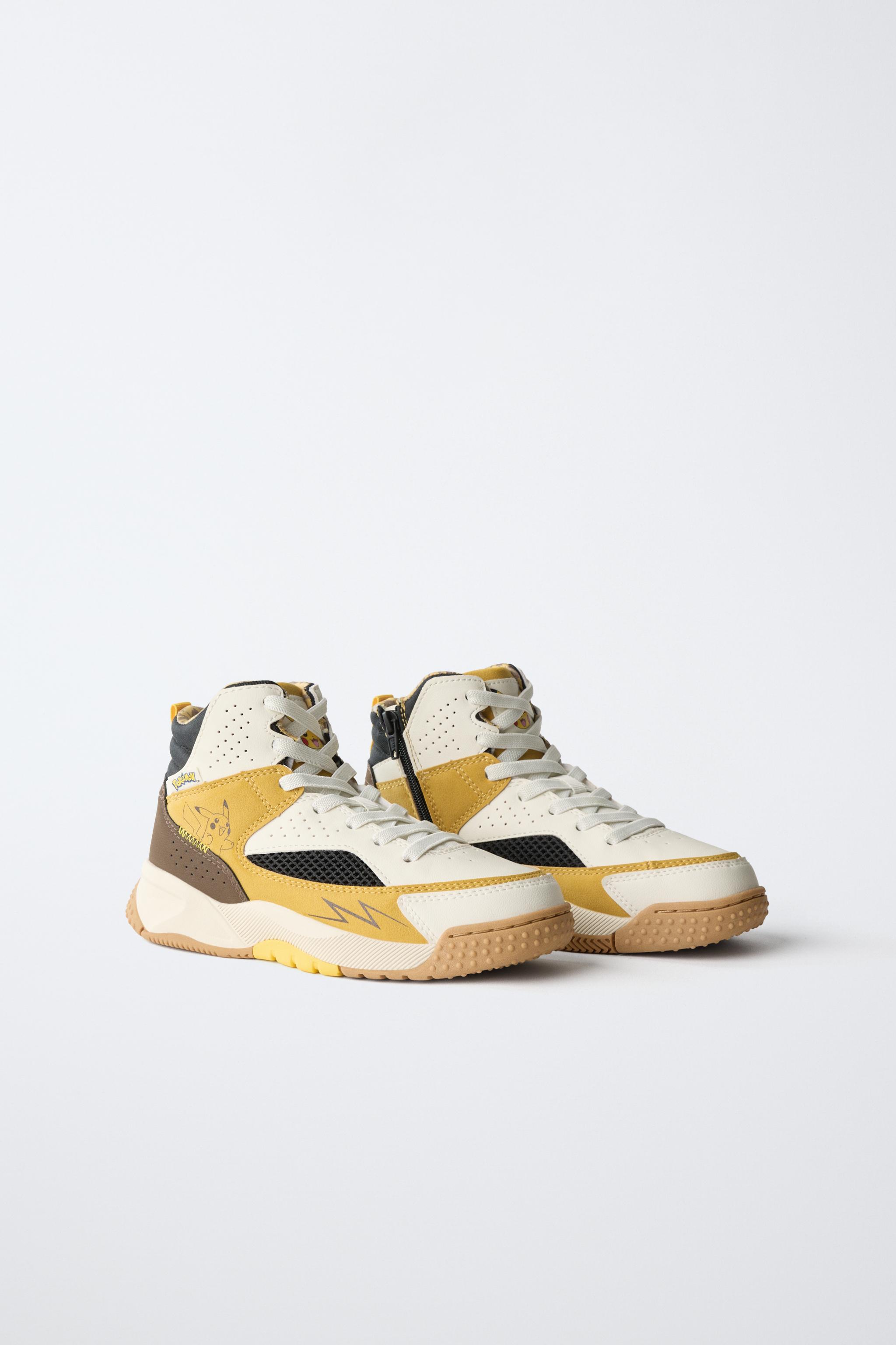 PIKACHU© POKÉMON HIGH TOP SNEAKERS — Mustard