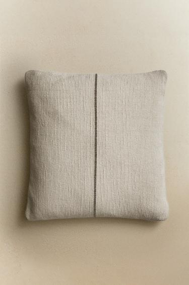 LINE CUSHION COVER - Brown by Zara