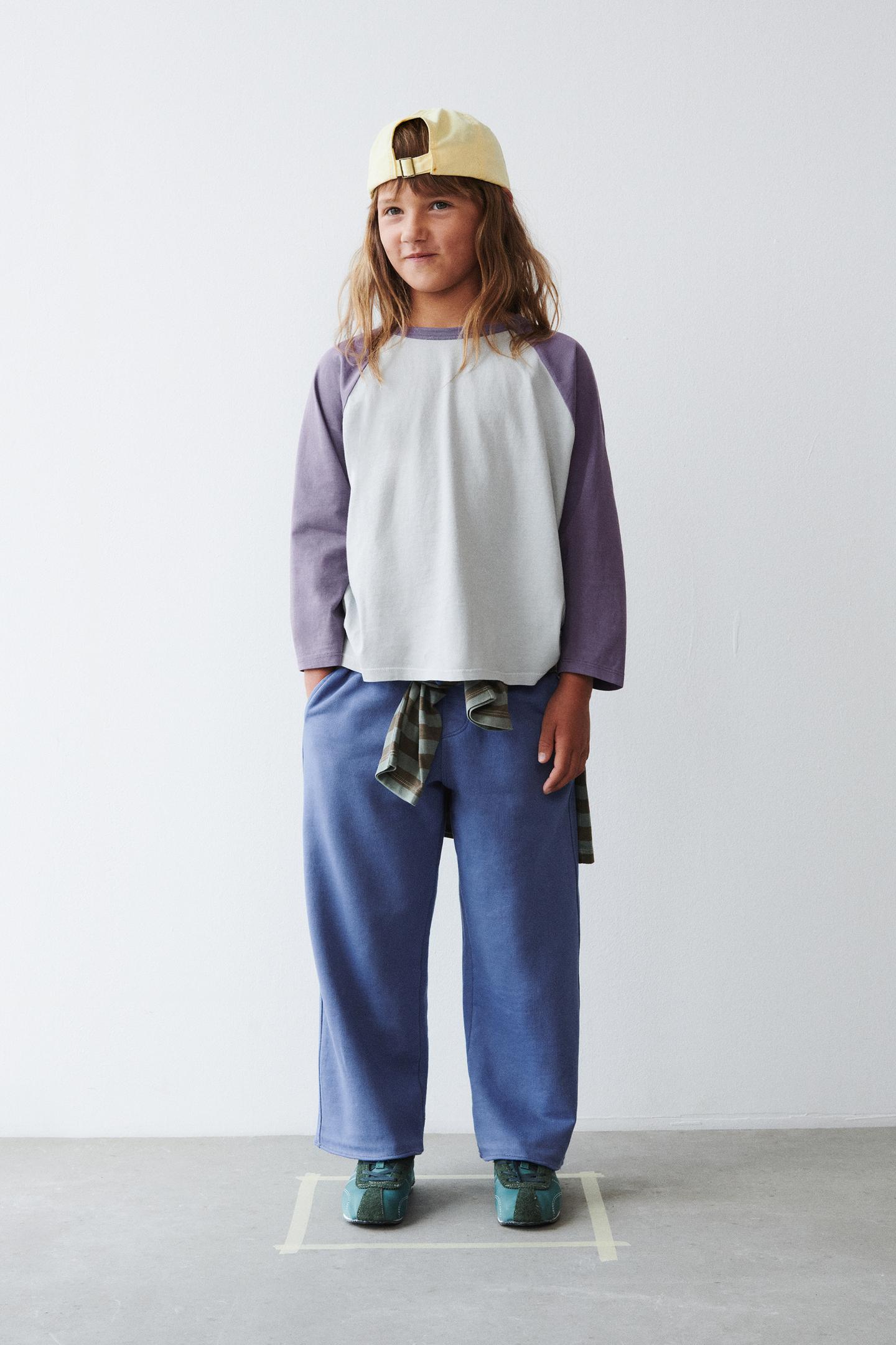 Детские брюки Zara Balloon Fleece, цвет: Голубоватый