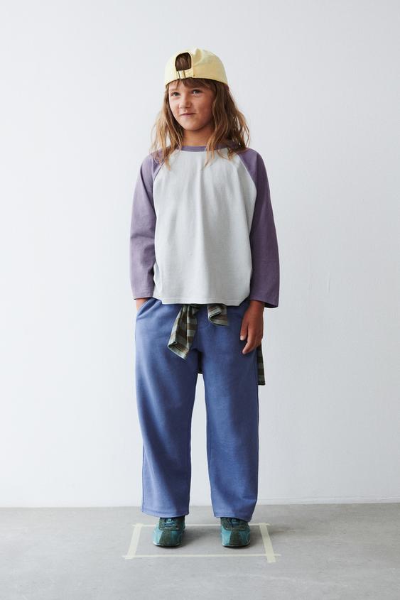 Детские брюки Zara Balloon Fleece, цвет: Голубоватый
