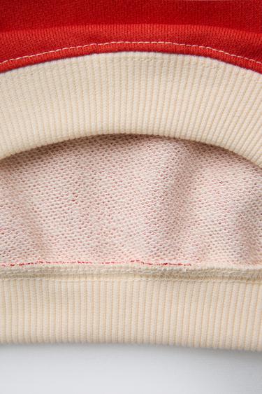 HÔTEL MAGIQUE © X ZARA STRIPED SWEATSHIRT - White / Red by Zara - Image 3