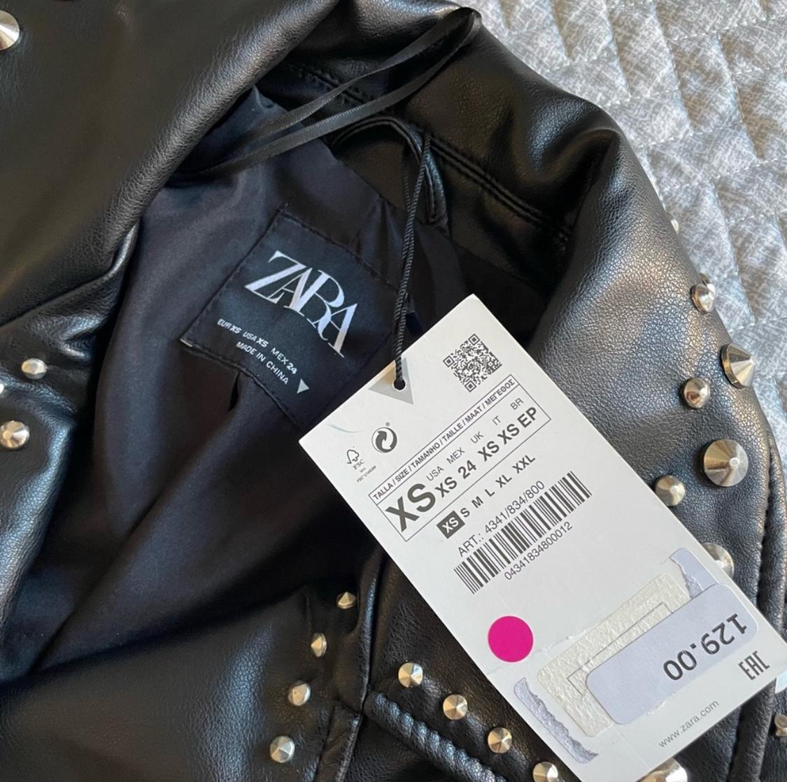 STUDDED FAUX LEATHER JACKET - Image 3