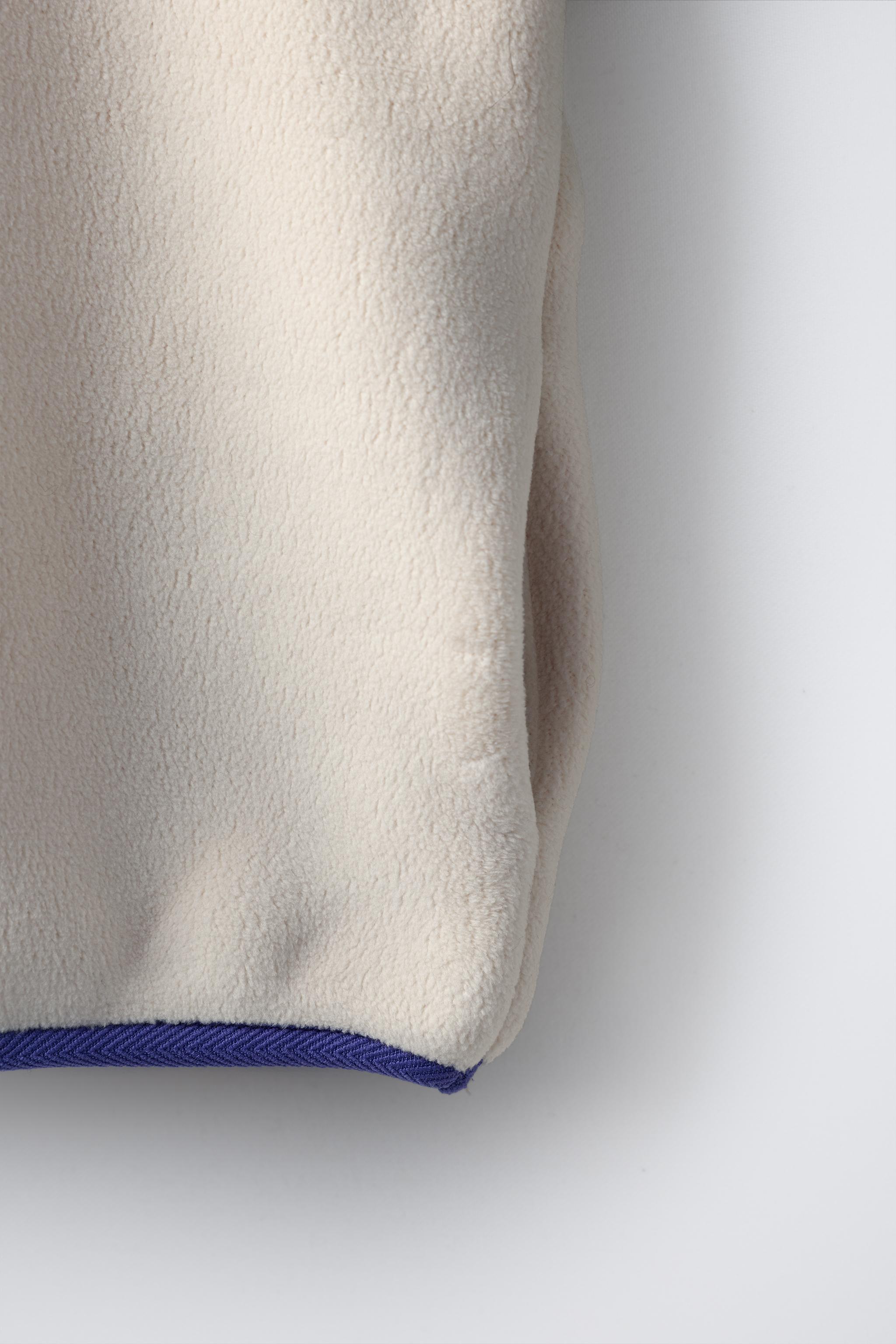 COLOR BLOCK LABEL POLAR FLEECE SWEATSHIRT