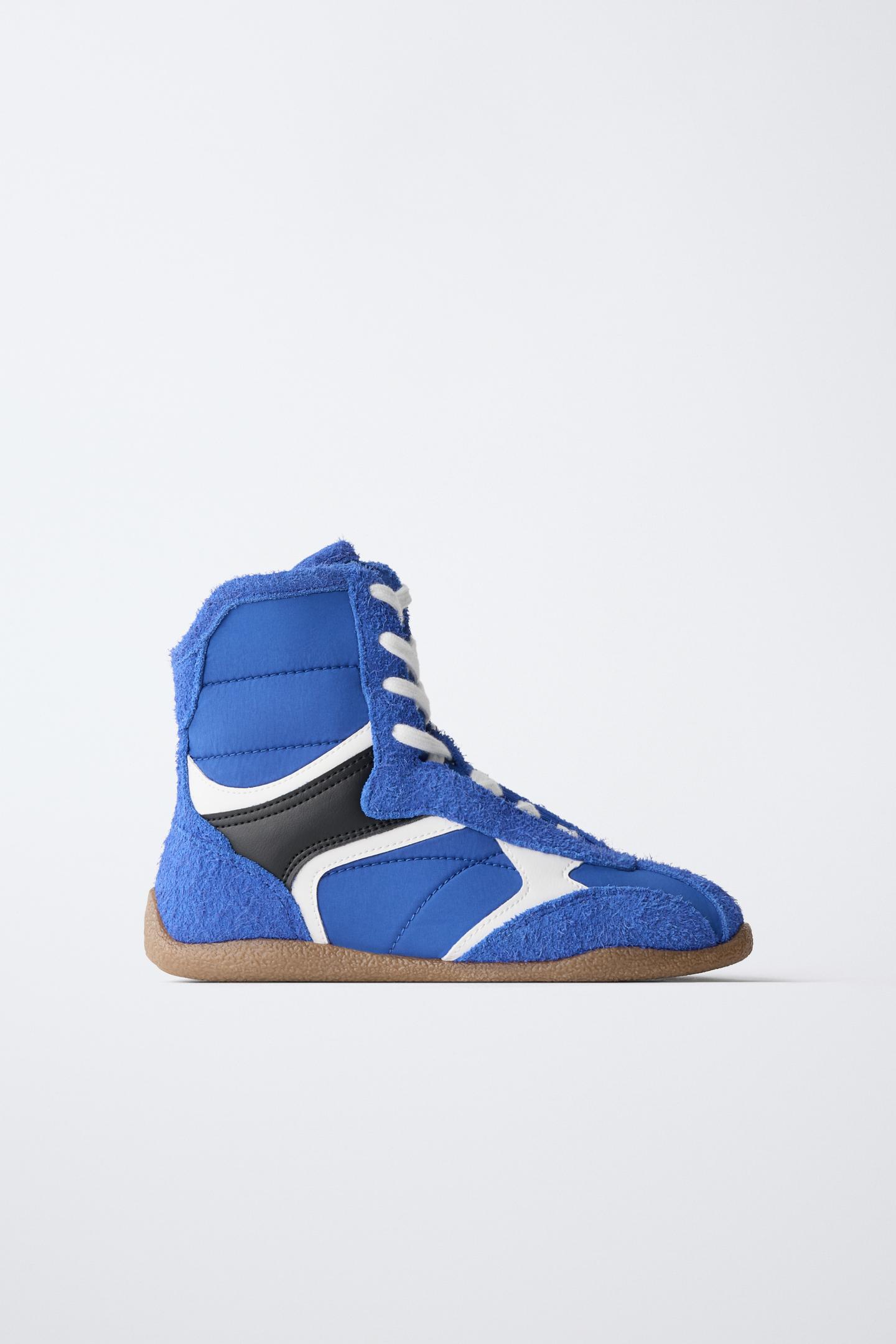 Детские кроссовки Zara Padded Sneaker, цвет: Синий — фото 1