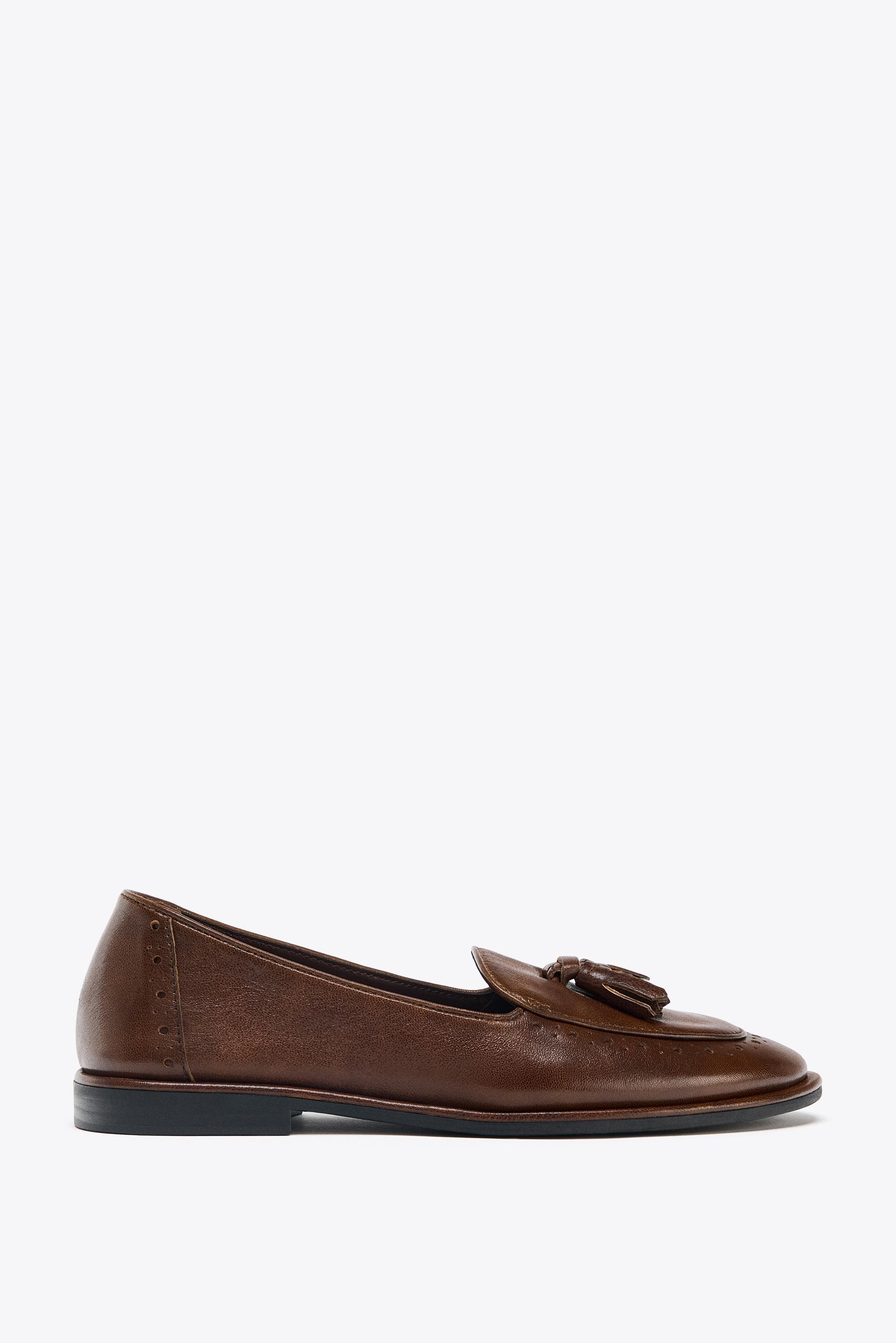 新品未使用 ZARA バックル付きレザーモカシン 24cm モカシン - レディース | ZARA 日本