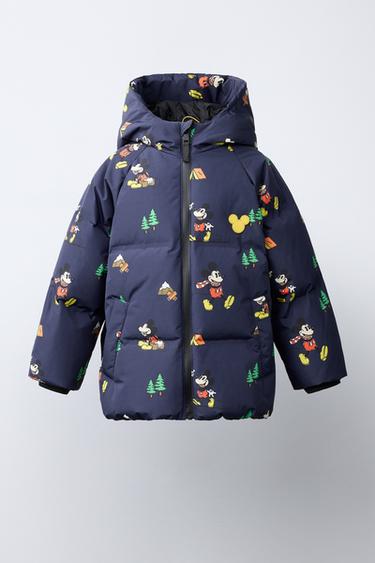 MICKEY MOUSE © DISNEY WATER-REPELLENT 50% FEATHER AND 50% DOWN HOODIE DOWN JACKET - Navy blue by Zara