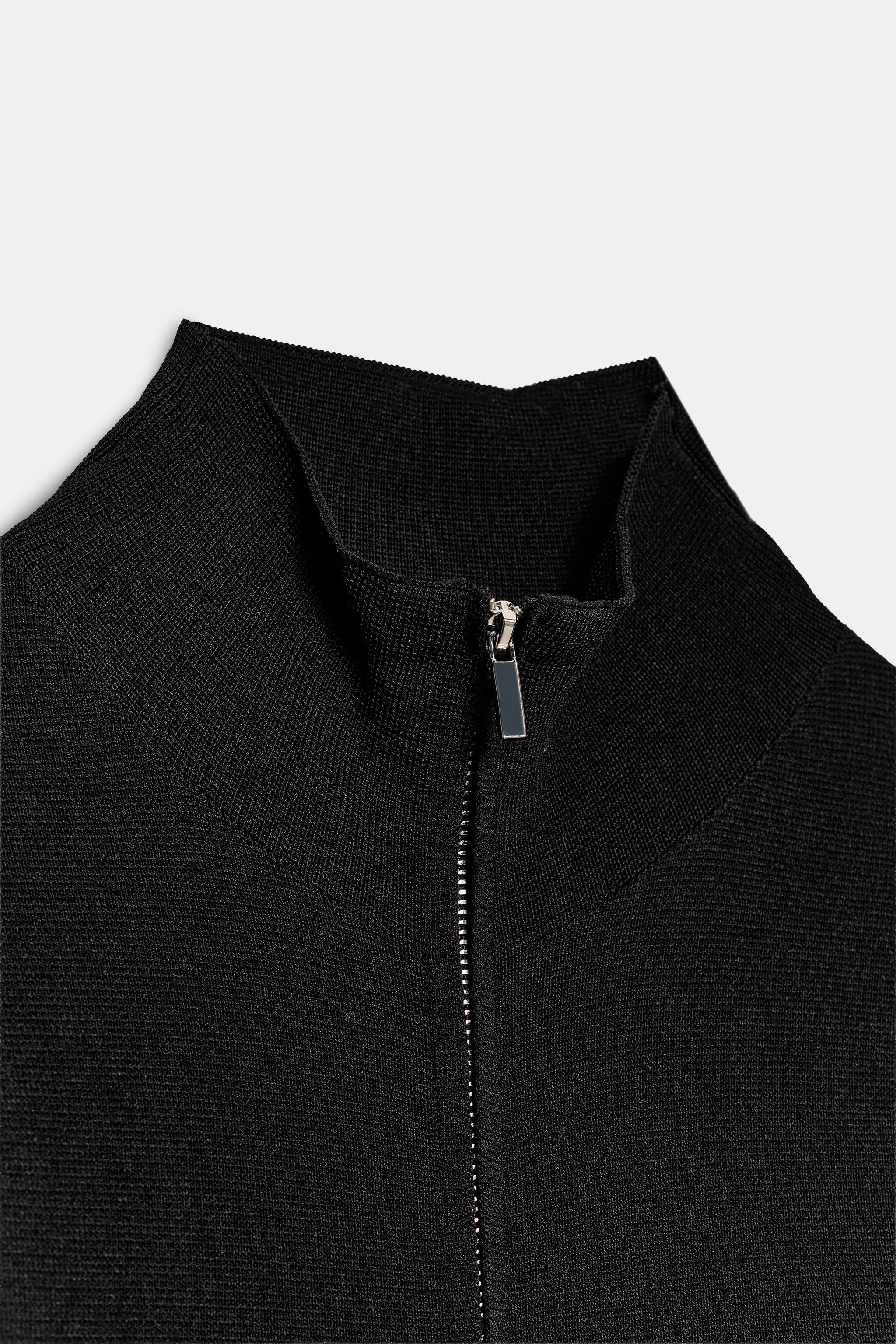 Zara FERMUARLI ÖRGÜ HIRKA görsel 8