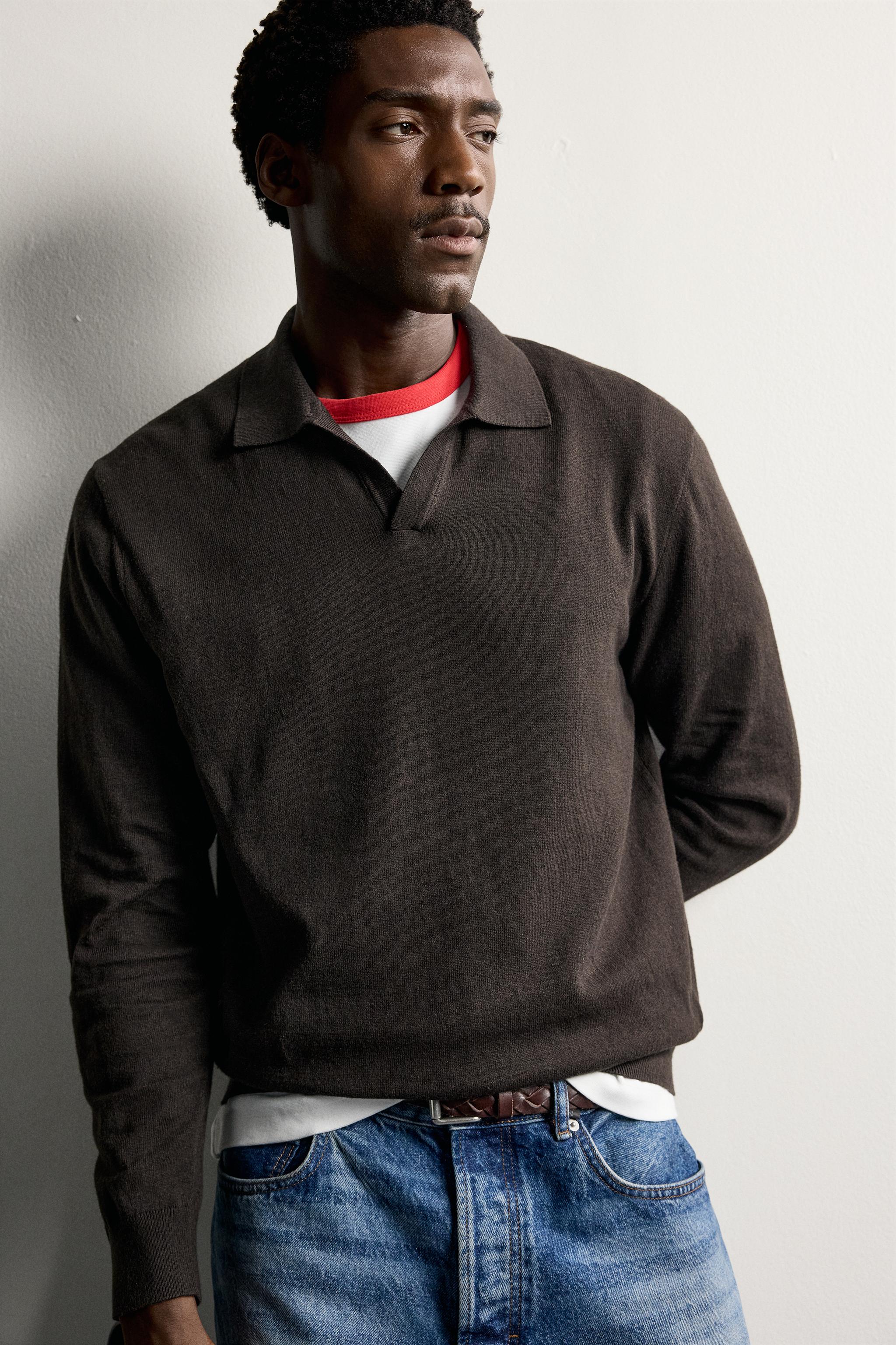 COTTON-BLEND REGULAR FIT KNIT POLO