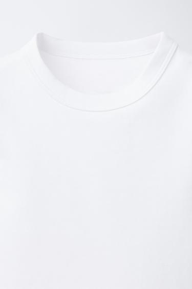 T-SHIRT UNI INTERLOCK - Blanc de Zara - Image 2