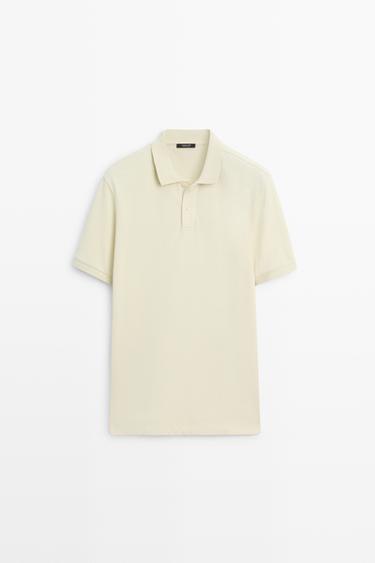 Zara Micro textured cotton piqué polo shirt - 