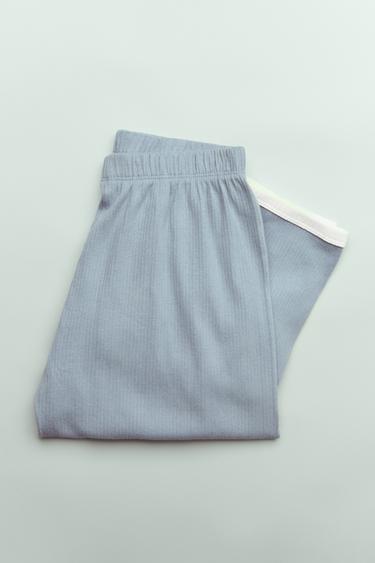 Zara Ages 2-14/ PLAIN RIBBED PAJAMAS - MARSALA