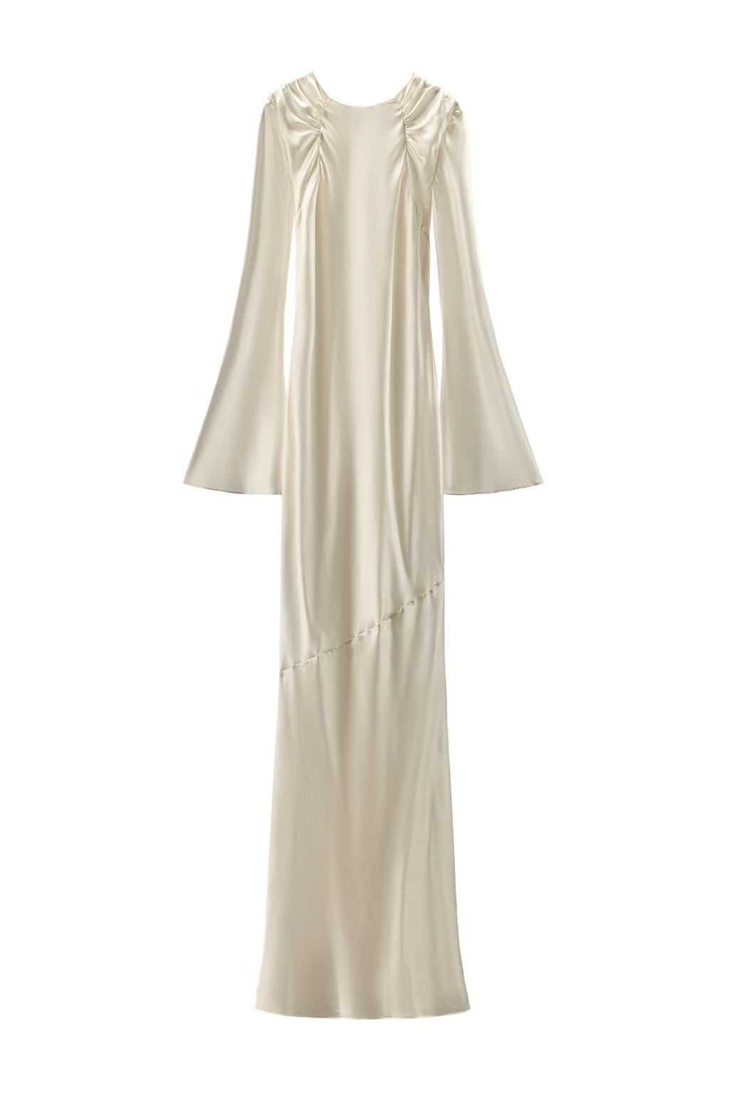 100% SILK DRAPED DRESS - image 3