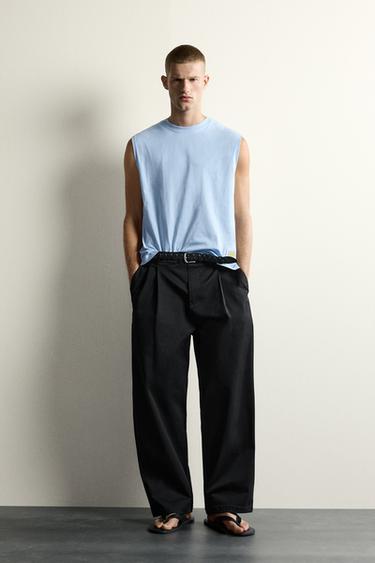 Zara SUN GRAPHIC TANK TOP - Sky blue - Image 0