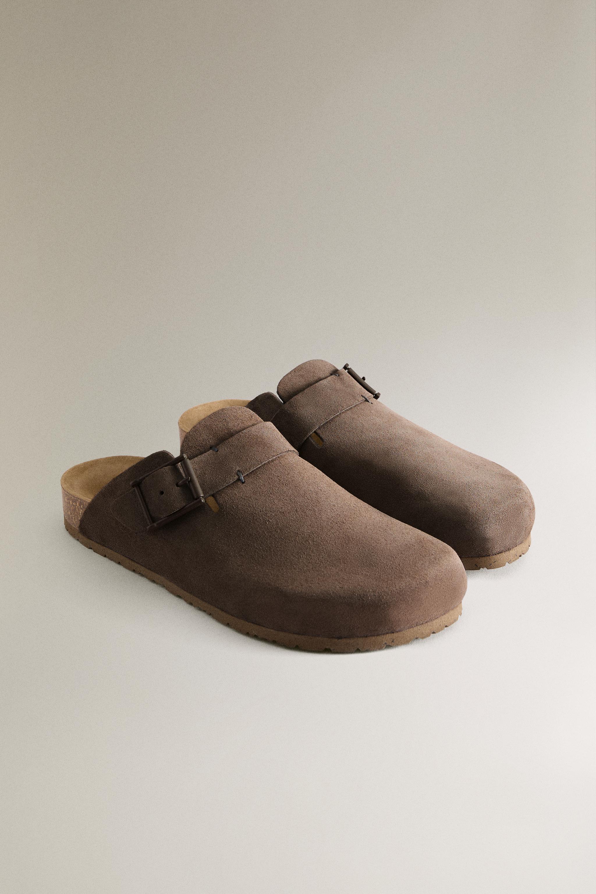 SABOT CUIR BOUCLE DÉTAIL SURPIQÛRE