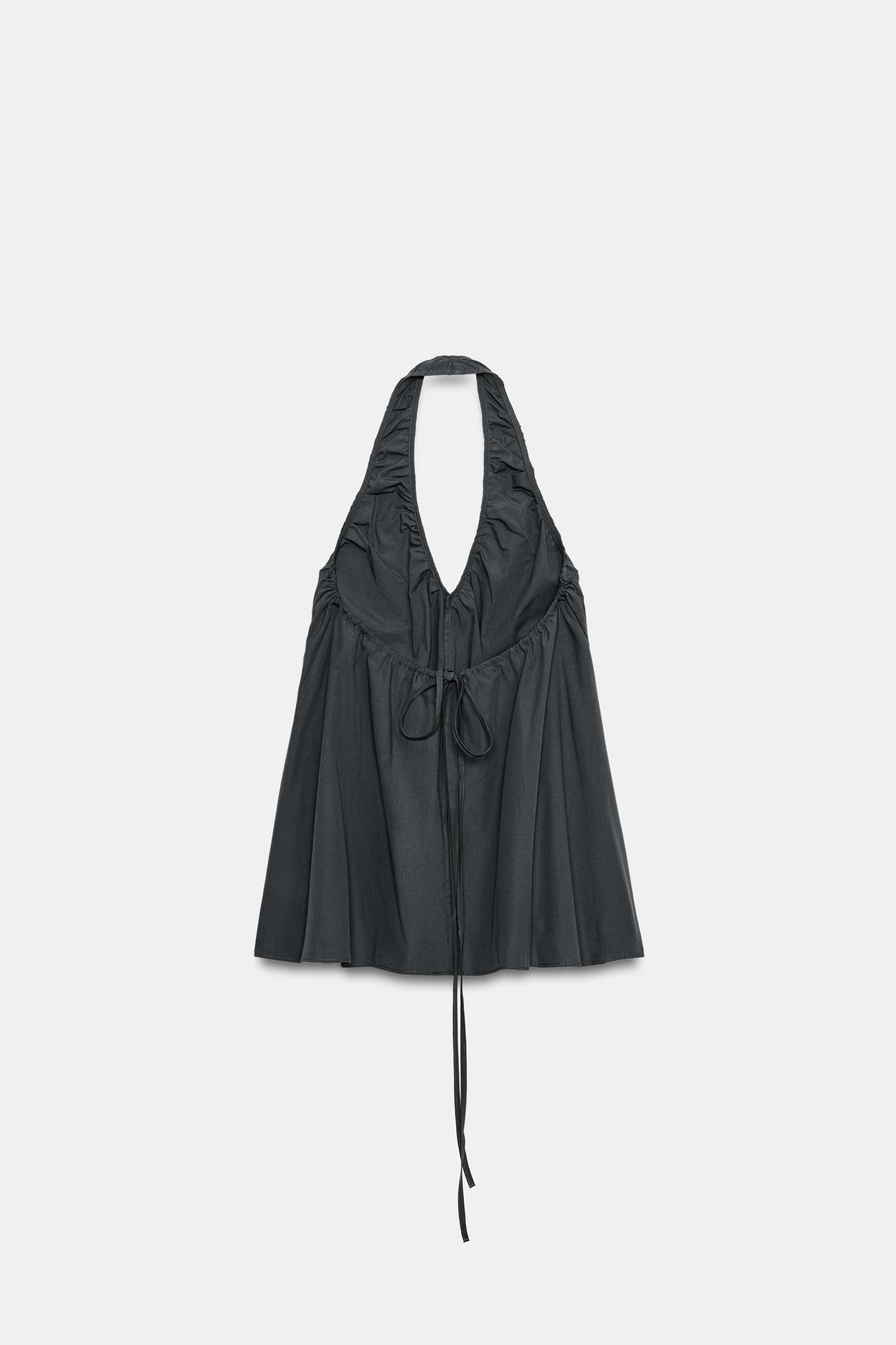 ROBE MINI HALTER PLIS