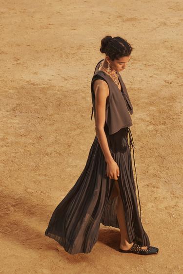 CONTRAST SKIRT - LIMITED EDITION - Black by Zara - Image 3
