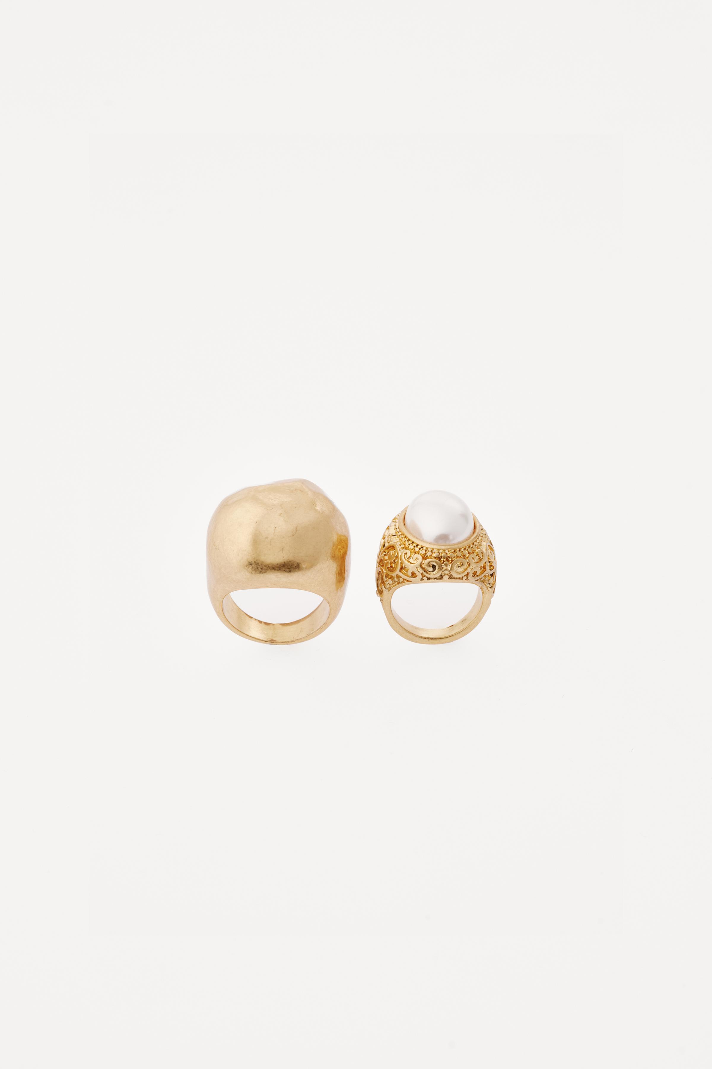 2-PACK OF MAXI PEARL METAL RINGS