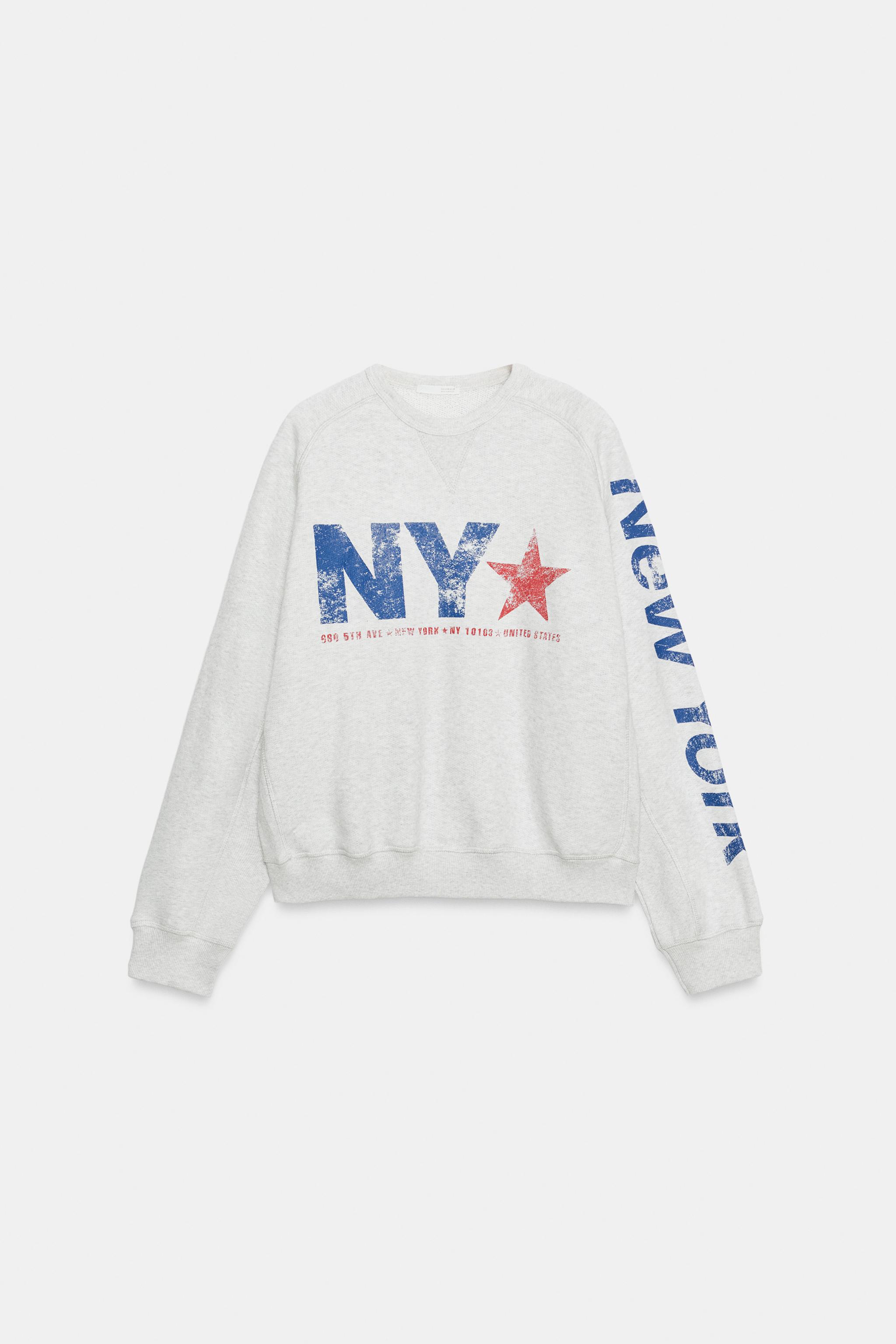 Женские худи Zara OVERSIZE TEXT SWEATSHIRT — фото 5