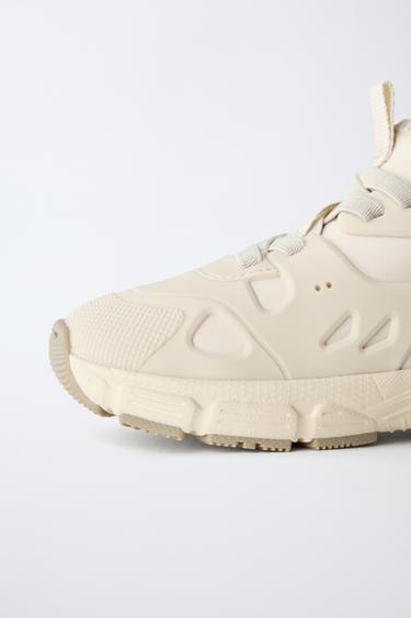 BASKETS MONTANTES CHAUSSETTES - Blanc de Zara - Image 3