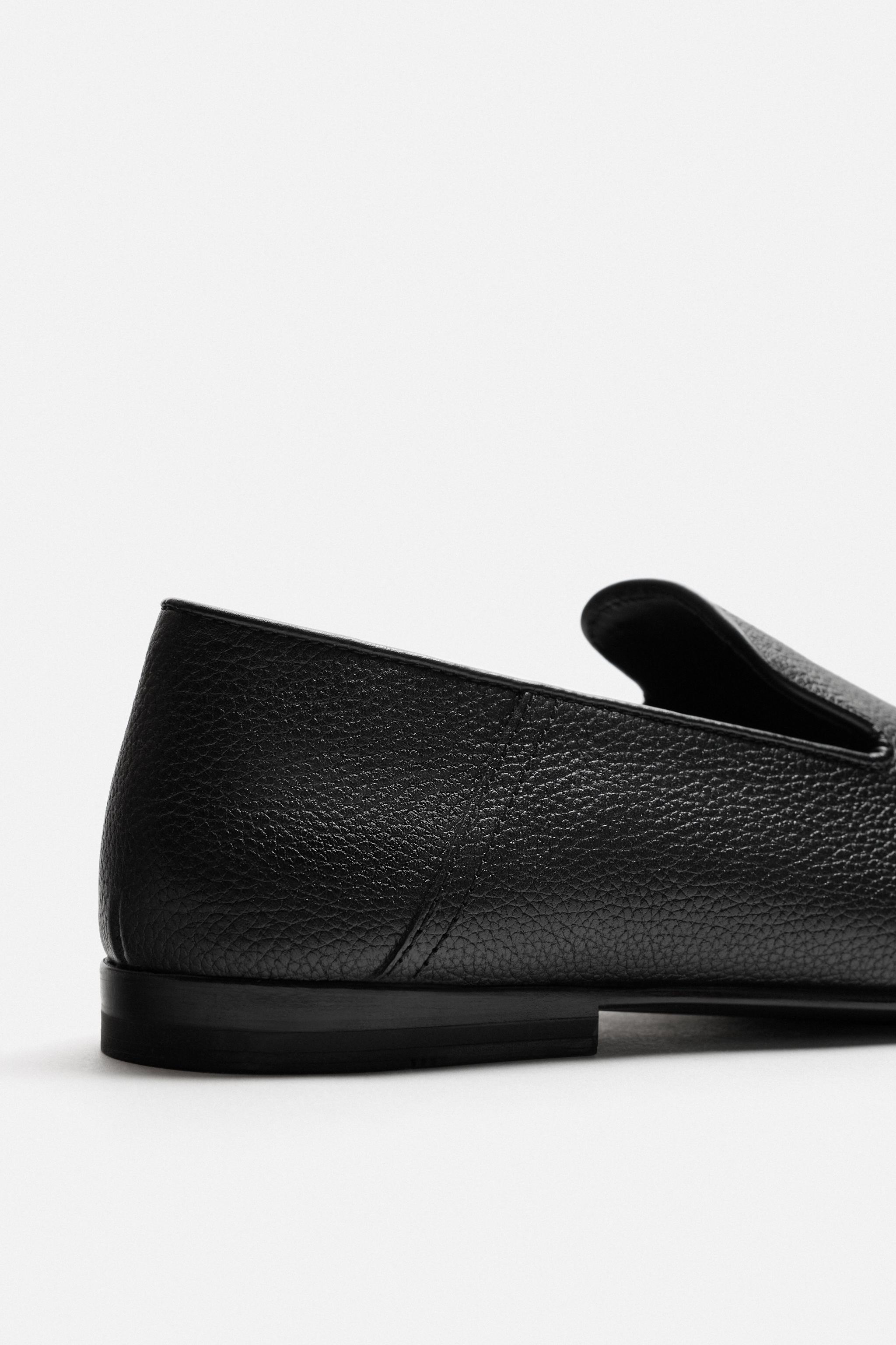 超人気高品質 LEATHER LOAFERS - Black | ZARA United States パーツ