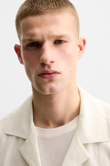 CHEMISE BRODÉE FLORALE - Blanc cassé de Zara - Image 6
