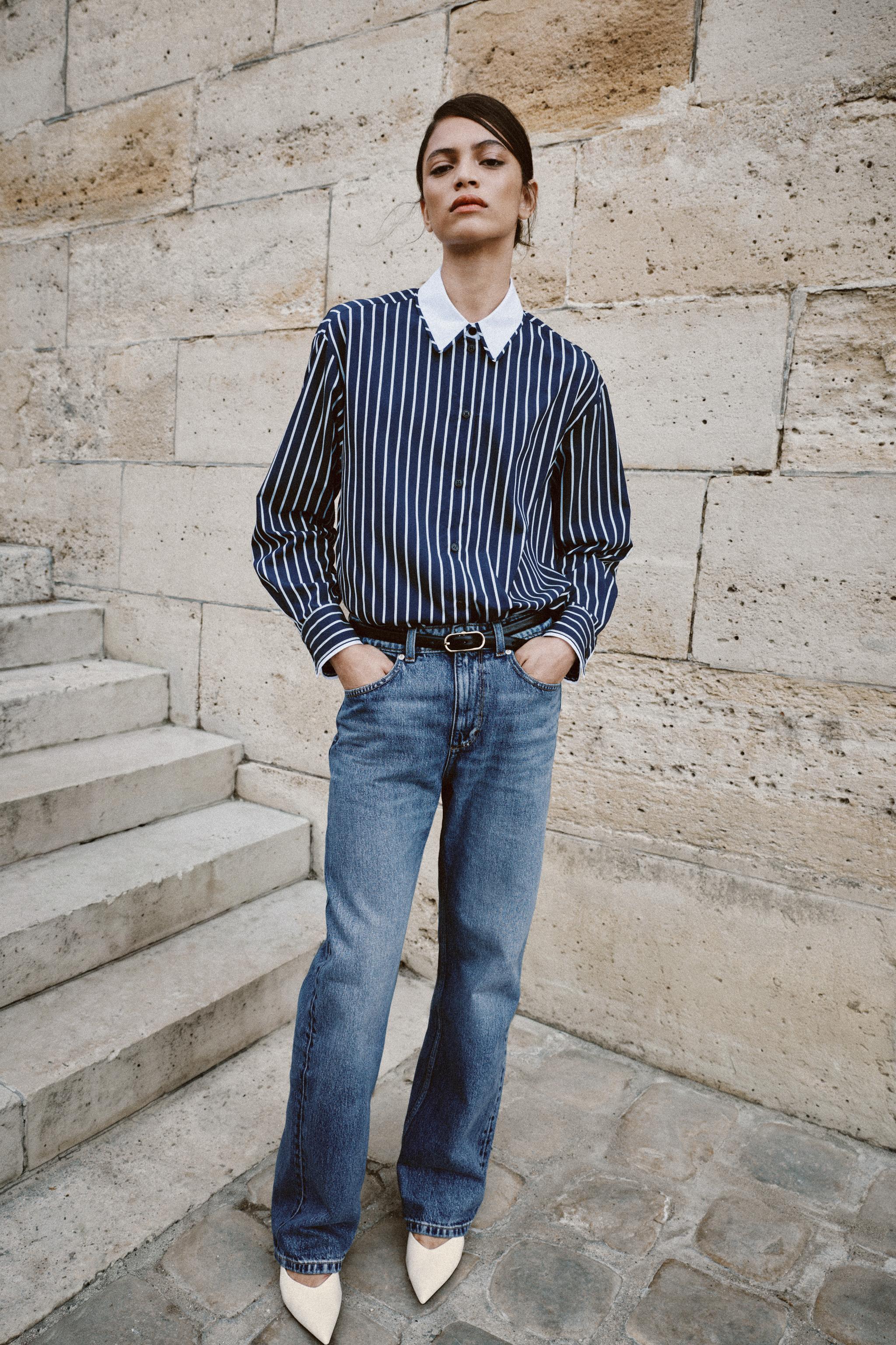 STRIPED POPLIN SHIRT