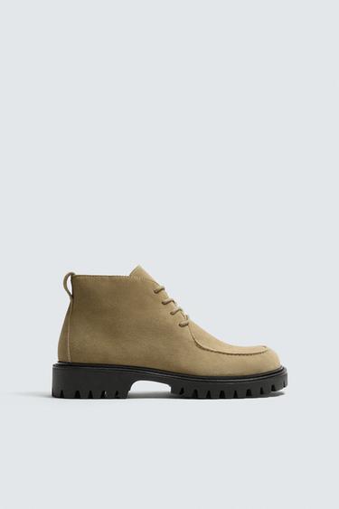 BOTA PIEL - Beige de Zara