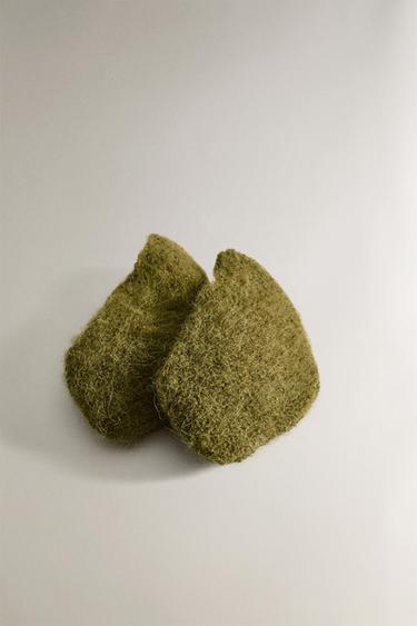 ALPACA BABY BOOTIES - Green by Zara - Image 1