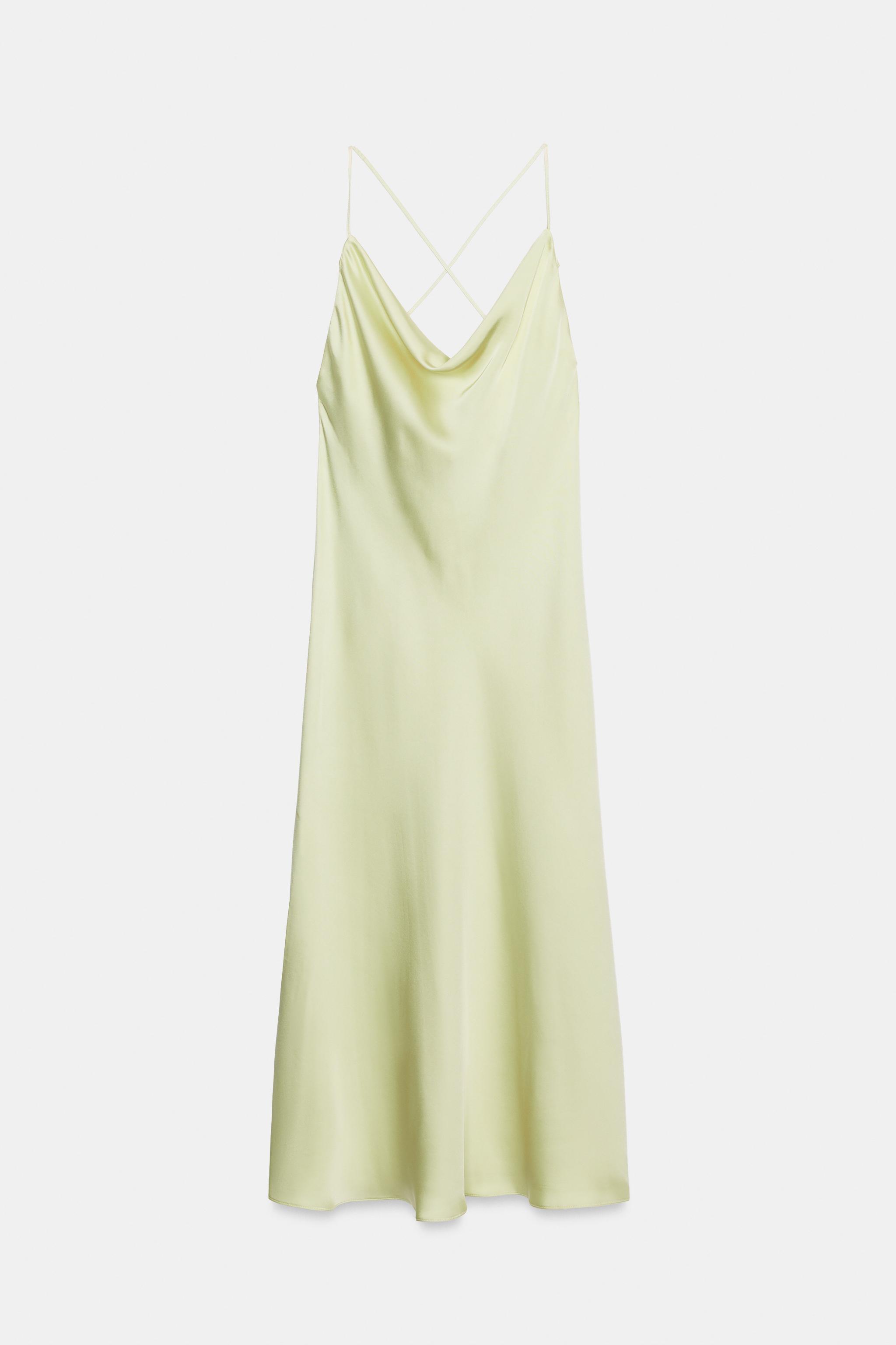 Zara ZW COLLECTION SATEN YÜZEYLİ LINGERIE ELBİSE görsel 6
