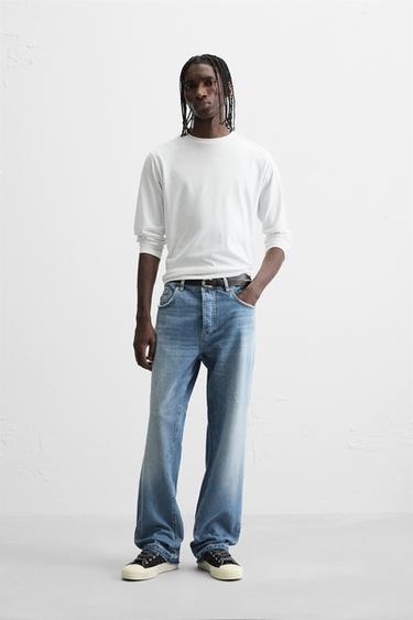 JEANS RELAXED FIT REWORKED - Azul de Zara - Imagen 0
