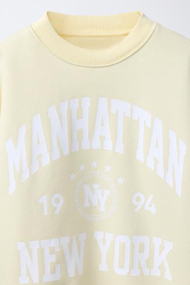 VARSITY SLOGAN SWEATSHIRT - Yellow by Zara - Image 2