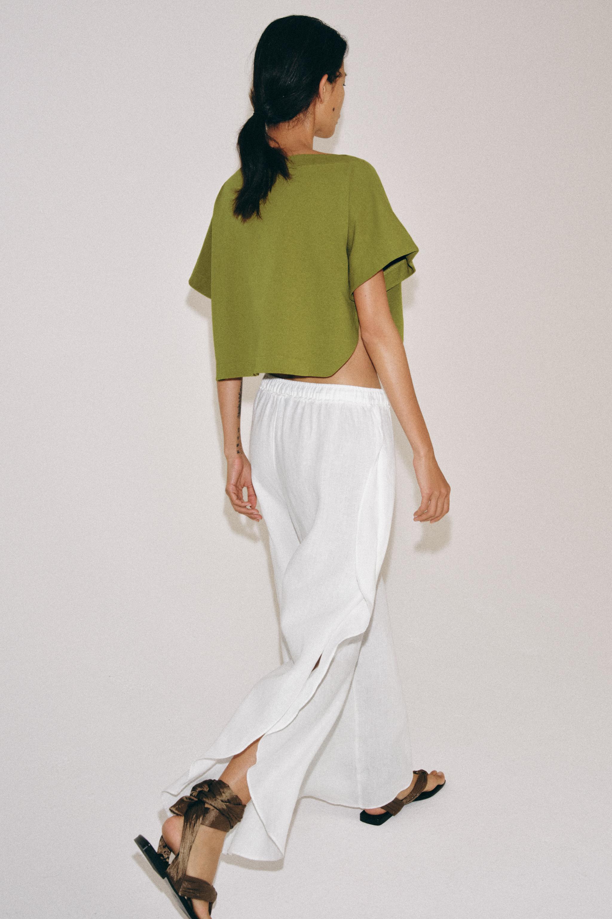 KATMANLI CROP TOP - Görsel 3