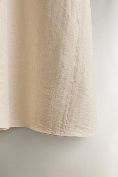 CHEMISE DE NUIT EN COTON - Écru de Zara - Image 2