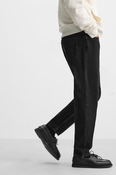 JEANS SLIM FIT TAPERED - Negro de Zara