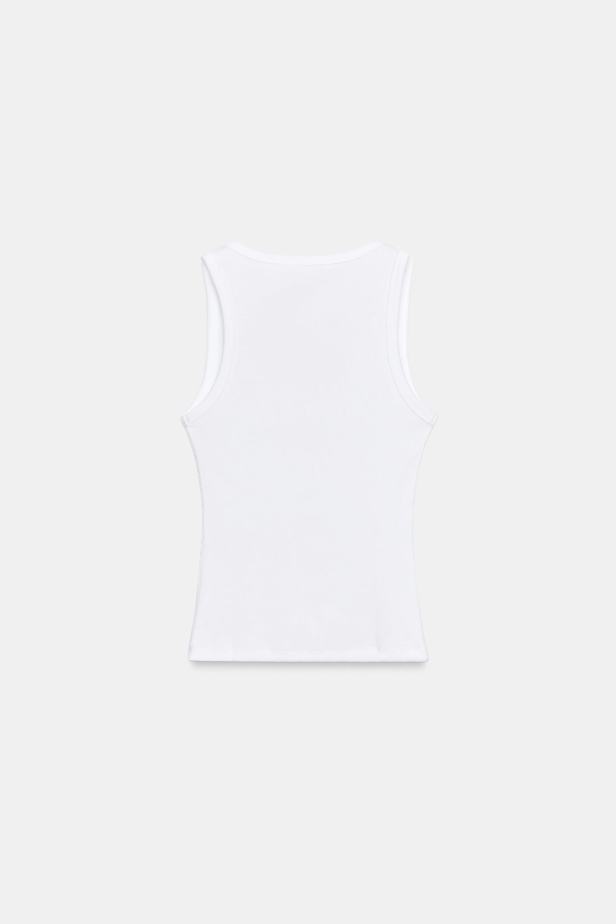 Женские топы Zara RIBBED TEXT TOP — фото 6