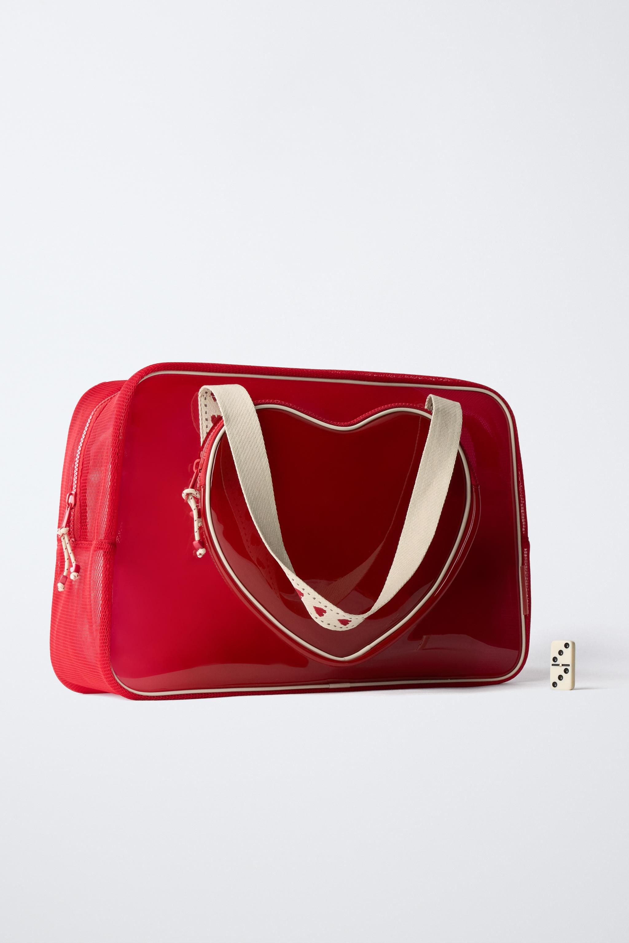 VALENTINE'S VINYL SHOPPER BAG - Red | ZARA United States