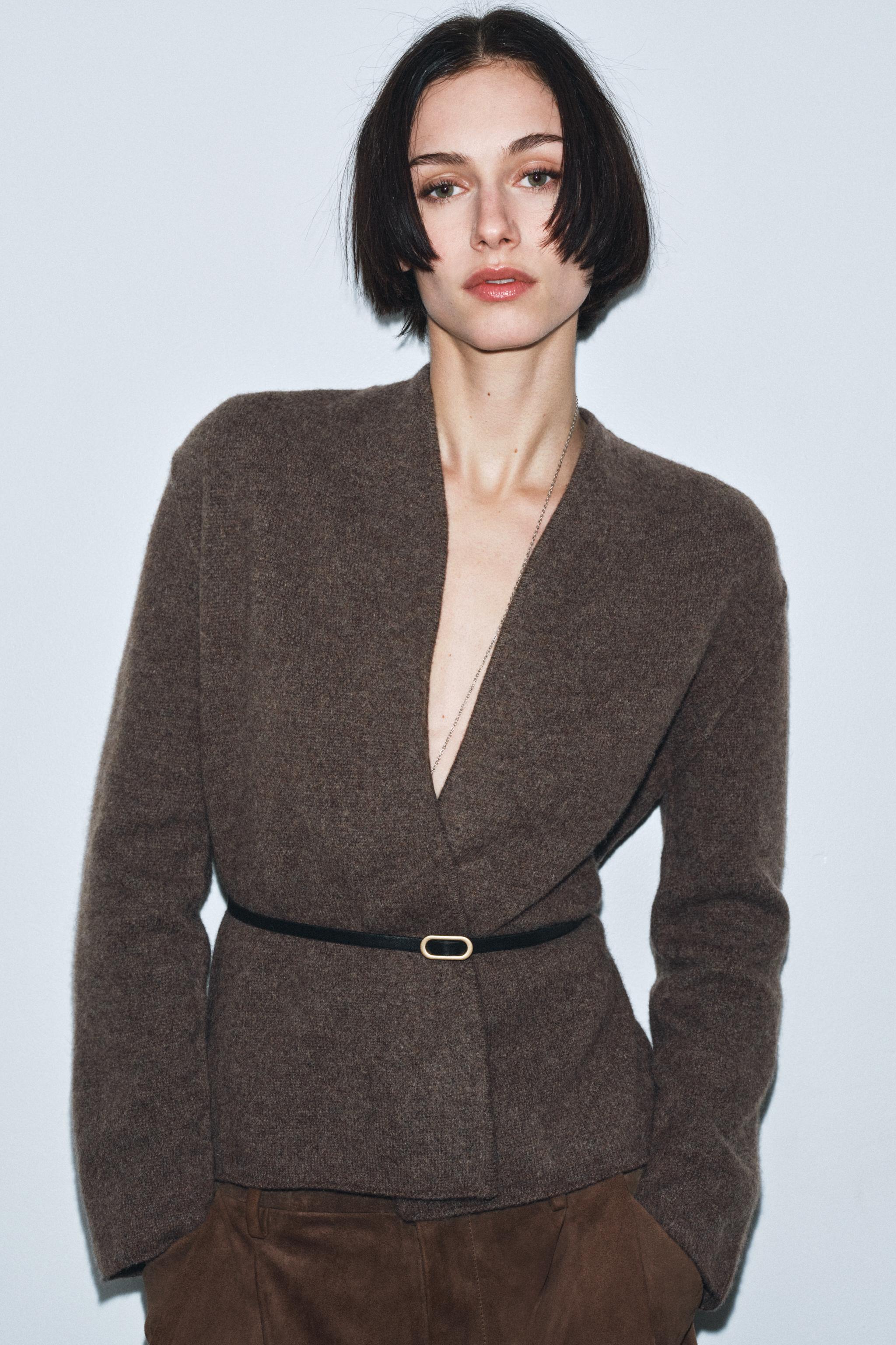 100% WOOL BELTED JACKET