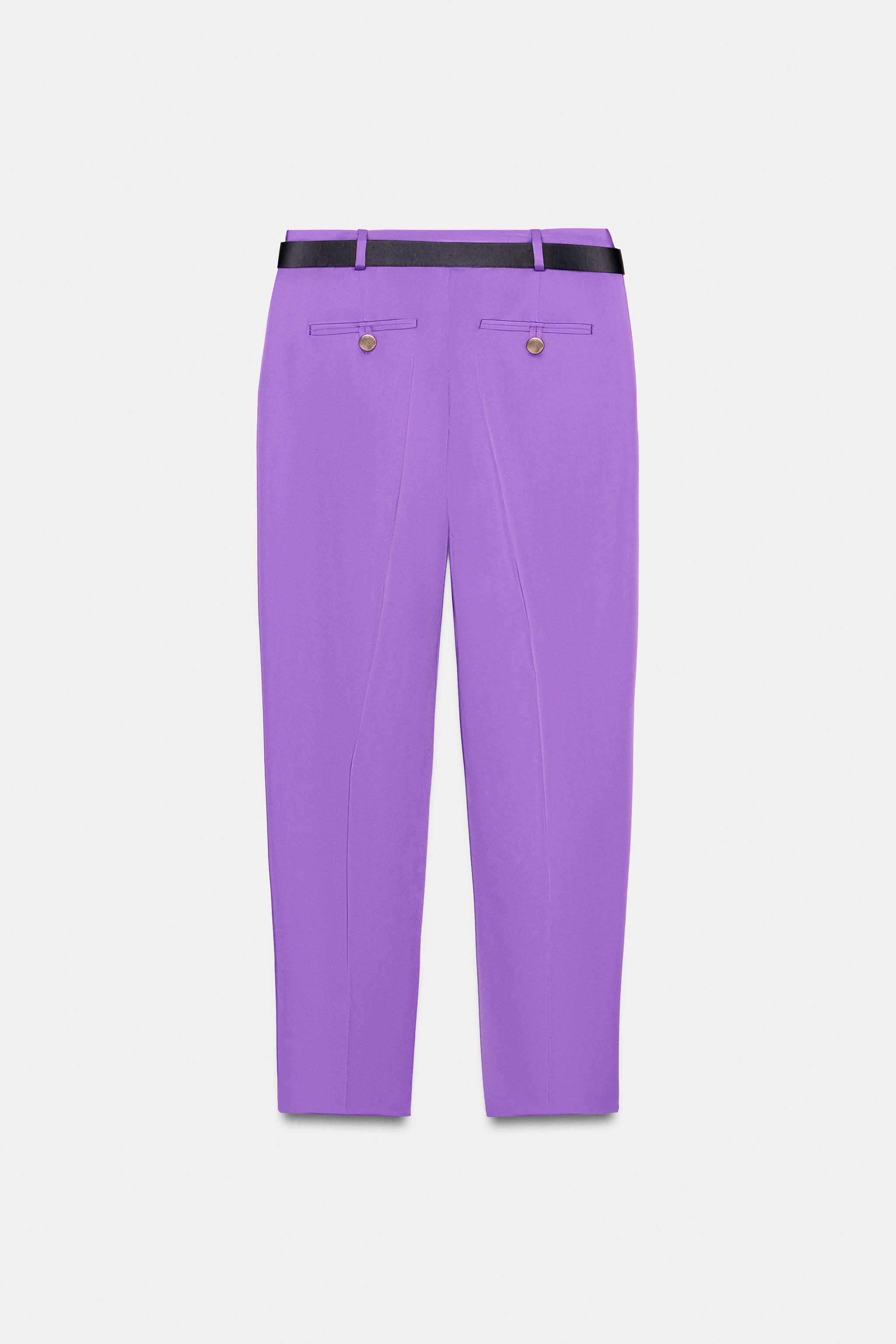 KEMERLİ DÜZ PAÇA PANTOLON - Görsel 8