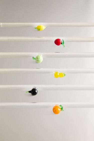 PACK OF GLASS STRAWS WITH FRUIT FIGURES (PACK OF 6) -  by Zara - Image 3