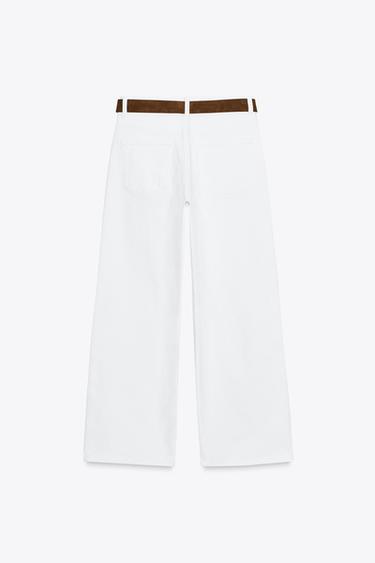 JEAN Z1975 CULOTTE TAILLE HAUTE CEINTURE - Blanc de Zara - Image 8