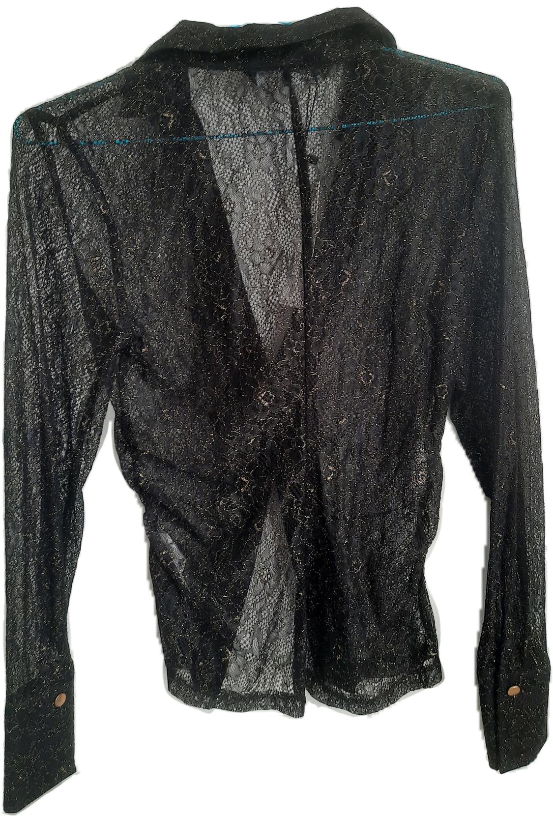 LACE SHIRT WITH GOLD BUTTONS - Image 5