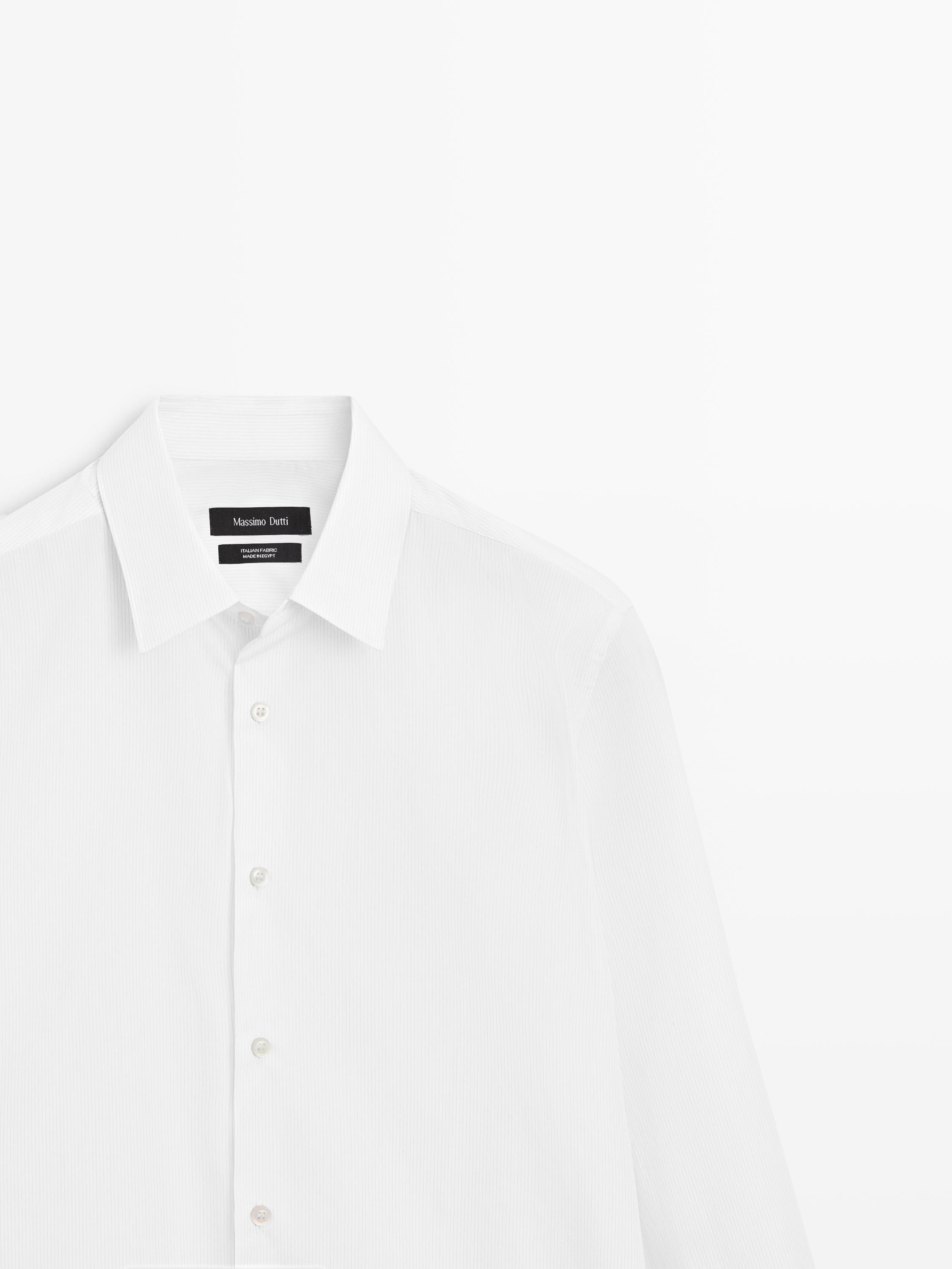 Slim fit 100% cotton poplin shirt