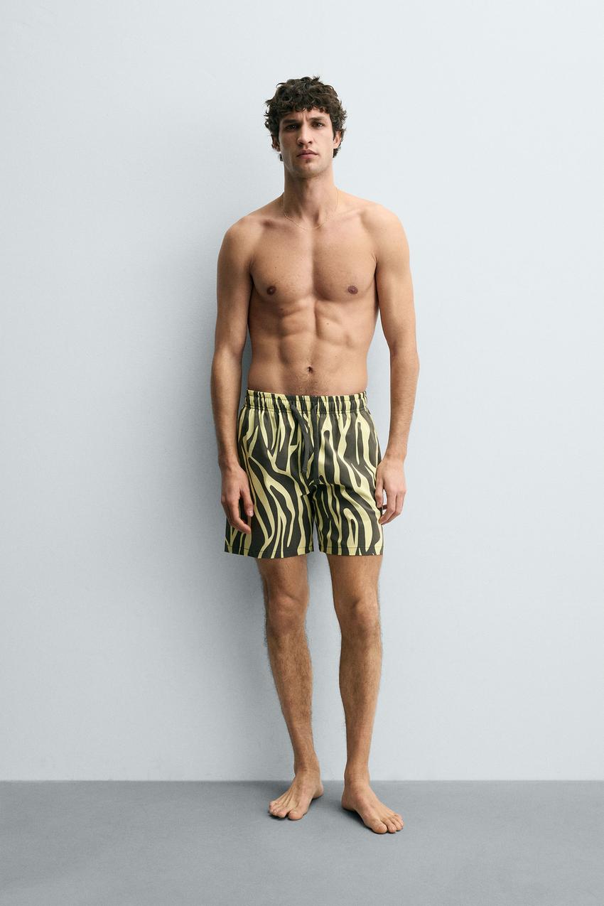 ZARA LONG ANIMAL PRINT SWIMSUIT